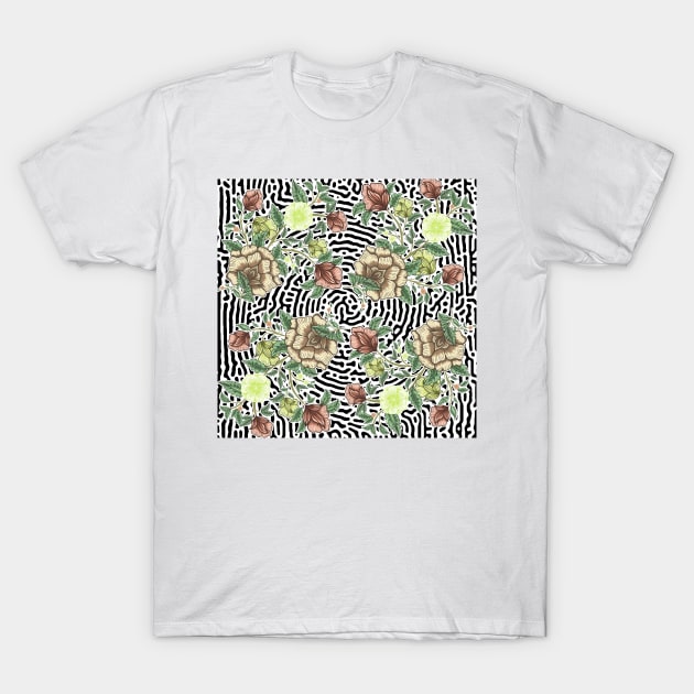 floral ripple pattern T-Shirt by bless2015